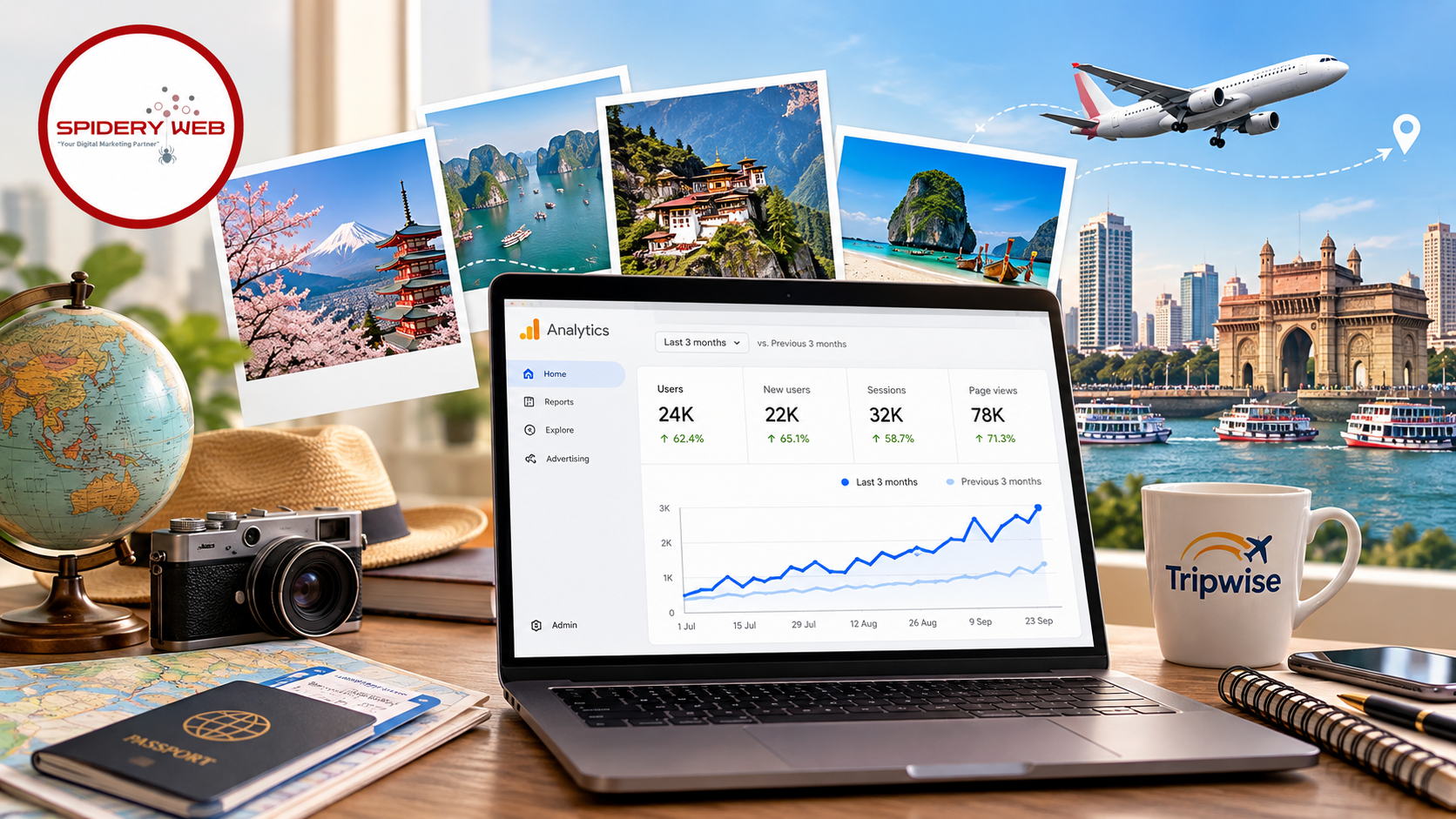How Did Spidery Web Improve Tripwise’s Online Presence and Search Visibility in Mumbai?