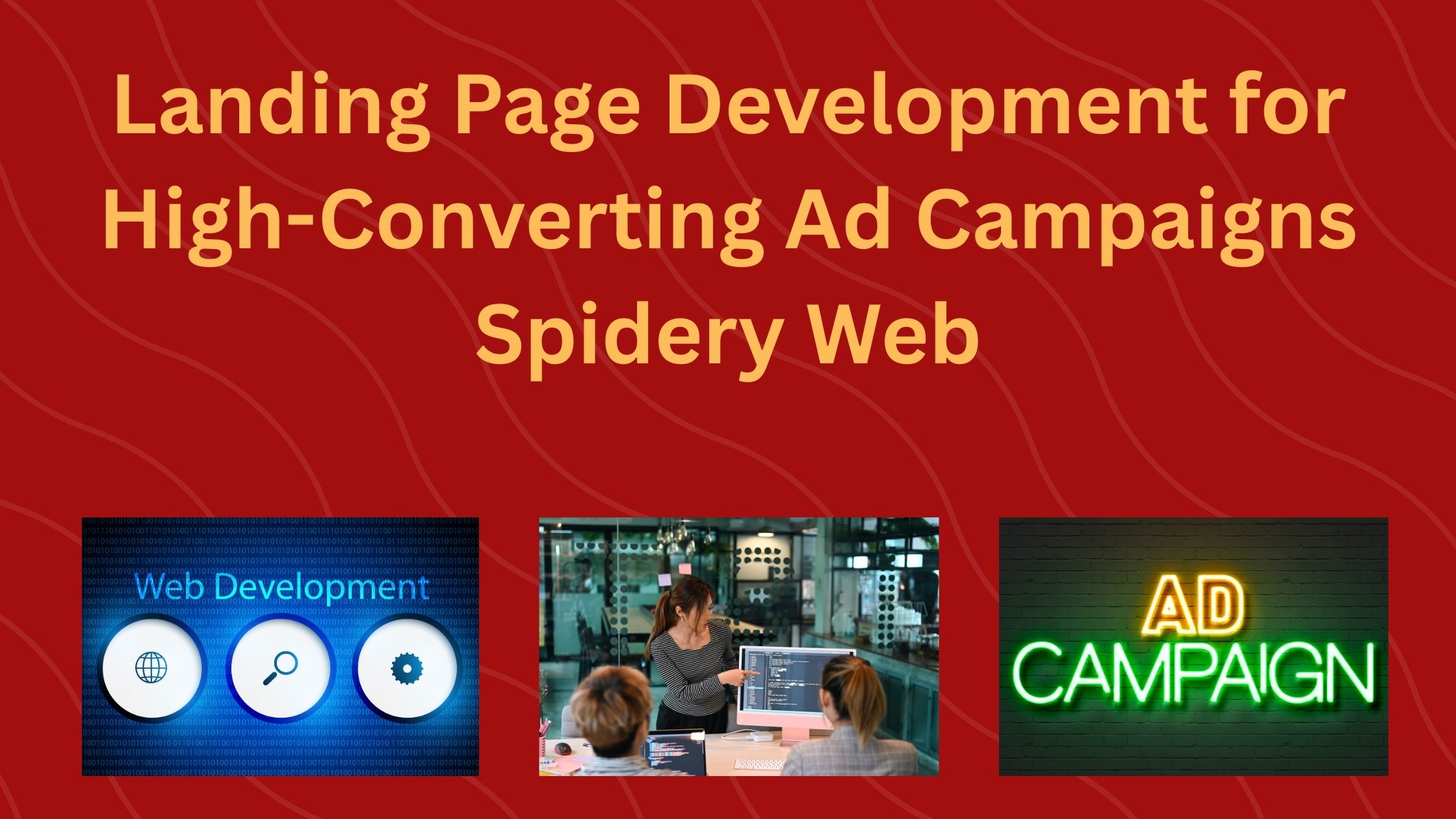 Spidery Web landing page designed for high-converting ad campaigns