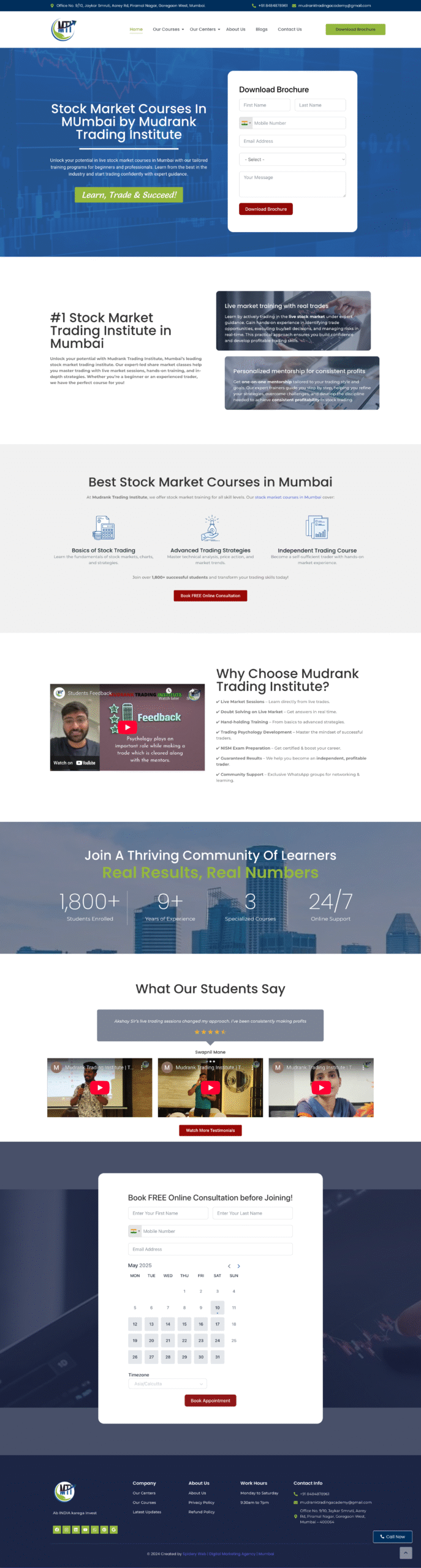 Mudrank Trading Institute in Goregaon | Website Development in Goregaon Mumbai